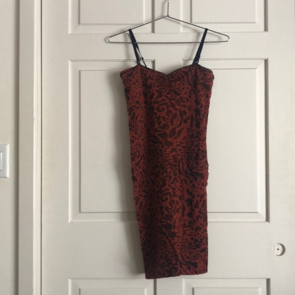 “Retro” Free people red cheetah dress